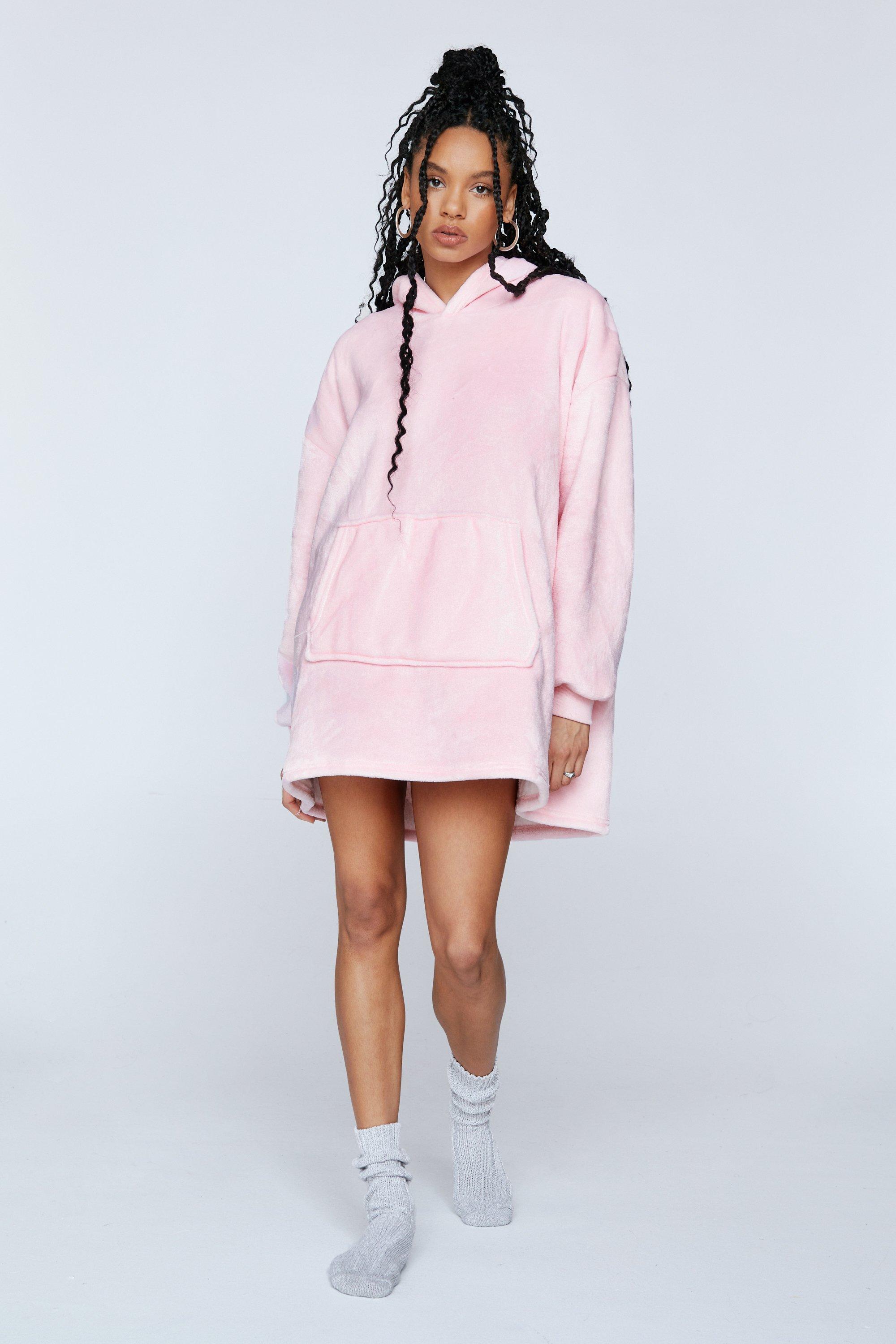 Fleece cheap hoodie dress